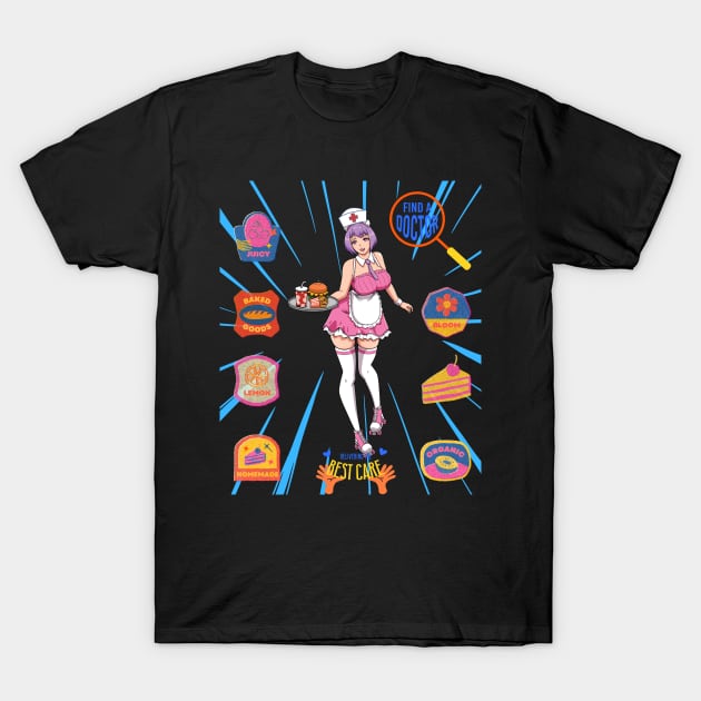 Cute anime nurse T-Shirt by Funtomass